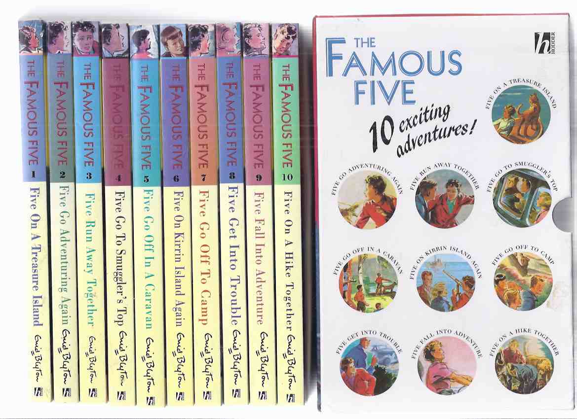 Image for The Famous Five, 10 Volumes in a Slipcase: On a Treasure Island; Go Adventuring Again; Run Away Together; Smuggler's Top; Off in a Caravan; Kirrin Island Again; To Camp; Get Into Trouble; Fall Into Adventure; Hike Together ( Book 1 2 3 4 5 6 7 8 9 10 )
