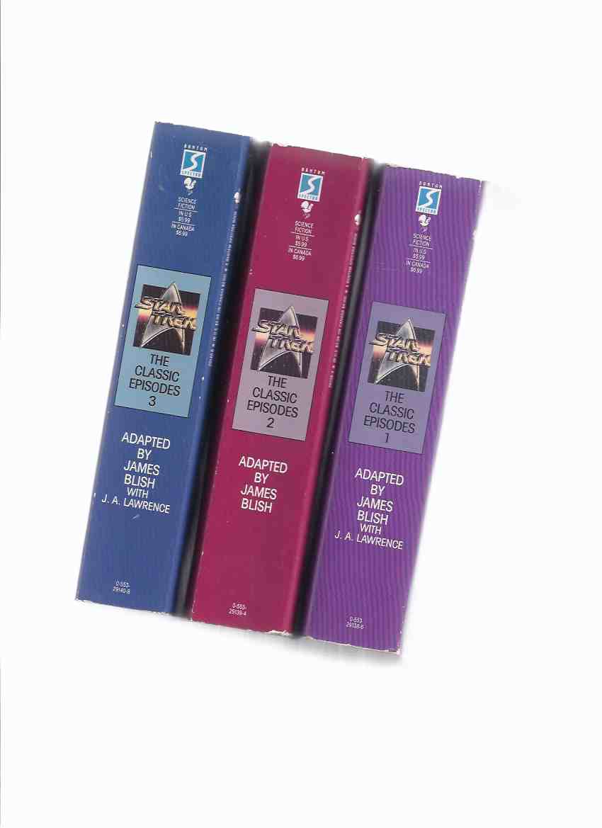 THREE VOLUMES - STAR TREK: The Classic Episodes, The 25th Anniversary Editions, Book 1, 2, 3 (includes: City of the Edge of Forever; Catspaw; Where No Man Has Gone Before; Amok Time; Spock's Brain; Requiem for Methusaleh, Trouble with Tribbles, etc) Image for THREE VOLUMES - STAR TREK: The Classic Episodes, The 25th Anniversary Editions, Book 1, 2, 3 (includes: City of the Edge of Forever; Catspaw; Where No Man Has Gone Before; Amok Time; Spock's Brain; Requiem for Methusaleh, Trouble with Tribbles, etc)