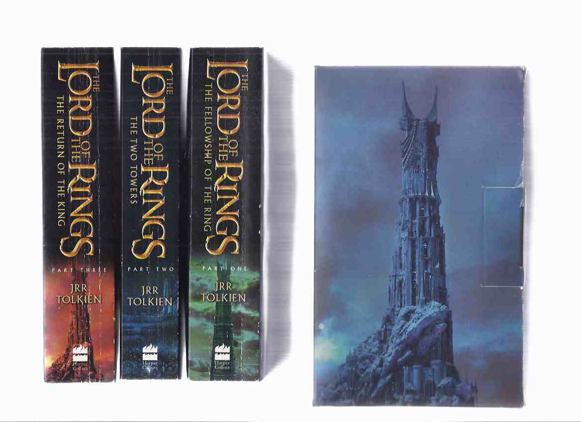 Image for THREE VOLUMES by J R R Tolkien: Slipcased set of The Lord of the Rings, volume I, II, III: Fellowship of the Ring, Two Towers, Return of the King, ---book 1, 2 and 3 - the trilogy ( Slipcase / Box / Boxed )