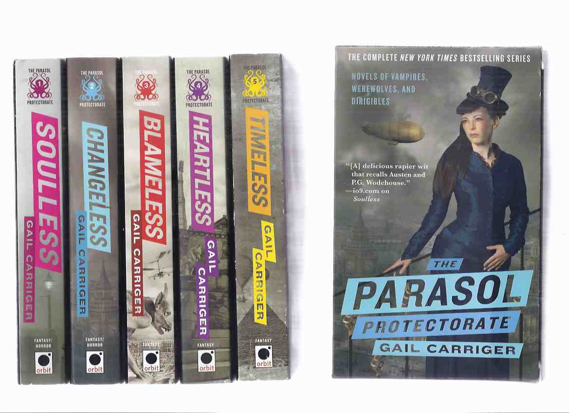 Image for FIVE Volumes in a Slipcase / Box: The Parasol Protectorate ( Soulless; Changeless; Blameless; Heartless; Timeless -Books 1, 2, 3, 4, 5 ) -by Gail Carriger ( Alexia Tarabotti Series )( Slipcased / boxed Set )