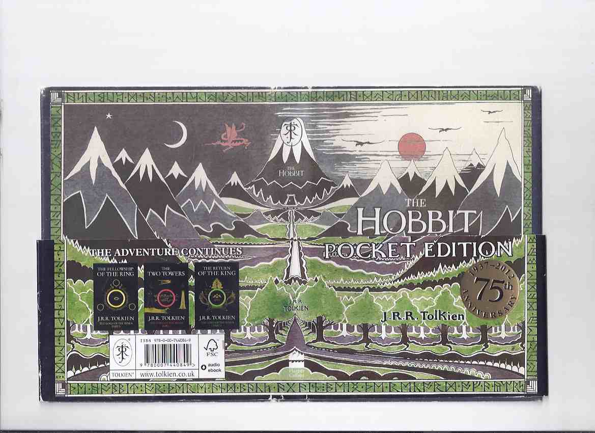Image for THE POCKET EDITION of The Hobbit, or, There and Back Again -by J R R Tolkien -THE 1st 75th Anniversary Edition 1937 - 2012 (with Publisher's Wraparound Advertising Band )