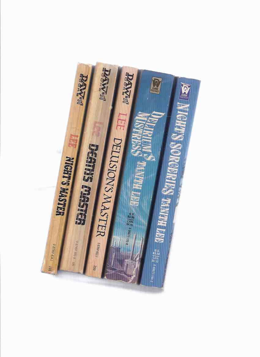 Image for FIVE VOLUMES: Tales from the Flat Earth - Night's Master; Death's Master; Delusion's Master; Delirium's Mistress; Night's Sorceries -book 1, 2, 3, 4, 5 -by Tanith Lee ( 3 are Signed )( Vol. One, Two, Three, Four, Five )