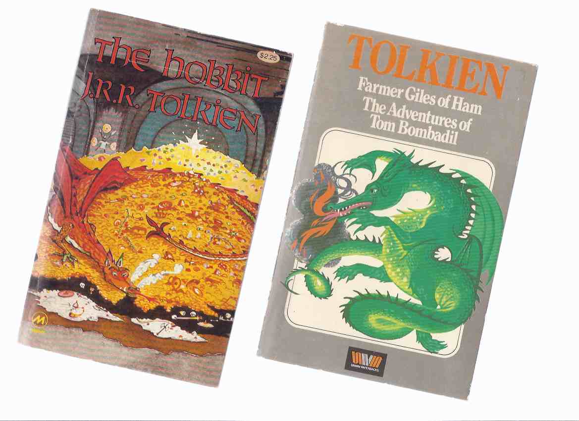 Image for TWO VOLUMES: The Hobbit, or, There and Back Again ---with Farmer Giles of Ham /and/ The Adventures of Tom Bombadil -by J R R Tolkien, Cover Art By Pauline Baynes and JRRT