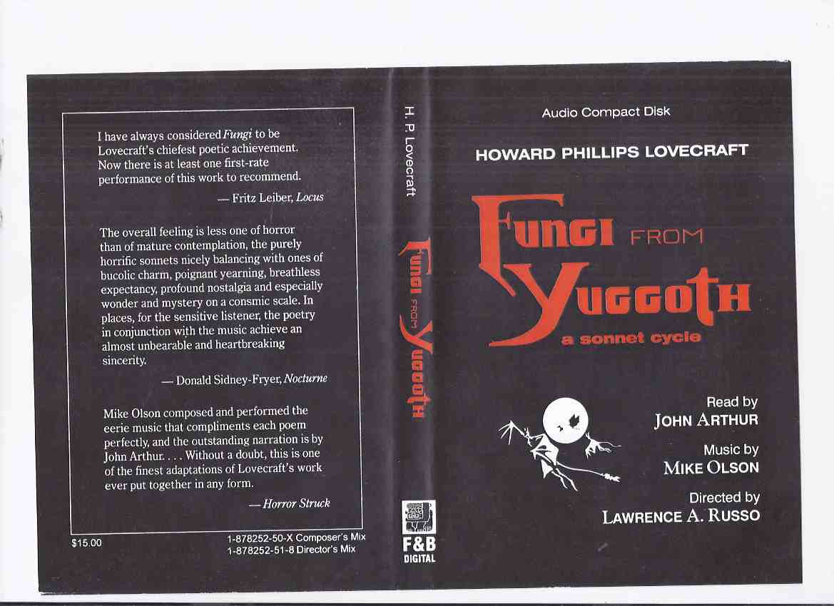 Image for Howard Phillips Lovecraft's Fungi from Yuggoth: A Sonnet Cycle -by H P Lovecraft ( Audio Compact Disk / CD ) / Fedogan & Bremer 2001 ( 1 of 30 copies )