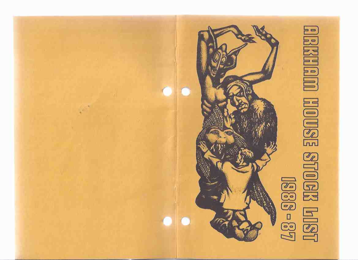 Image for ARKHAM HOUSE Ephemera: Arkham House 1986-87 ---with Addendum i to the 1985 Stock List ( Stock List / Catalog / Catalogue )