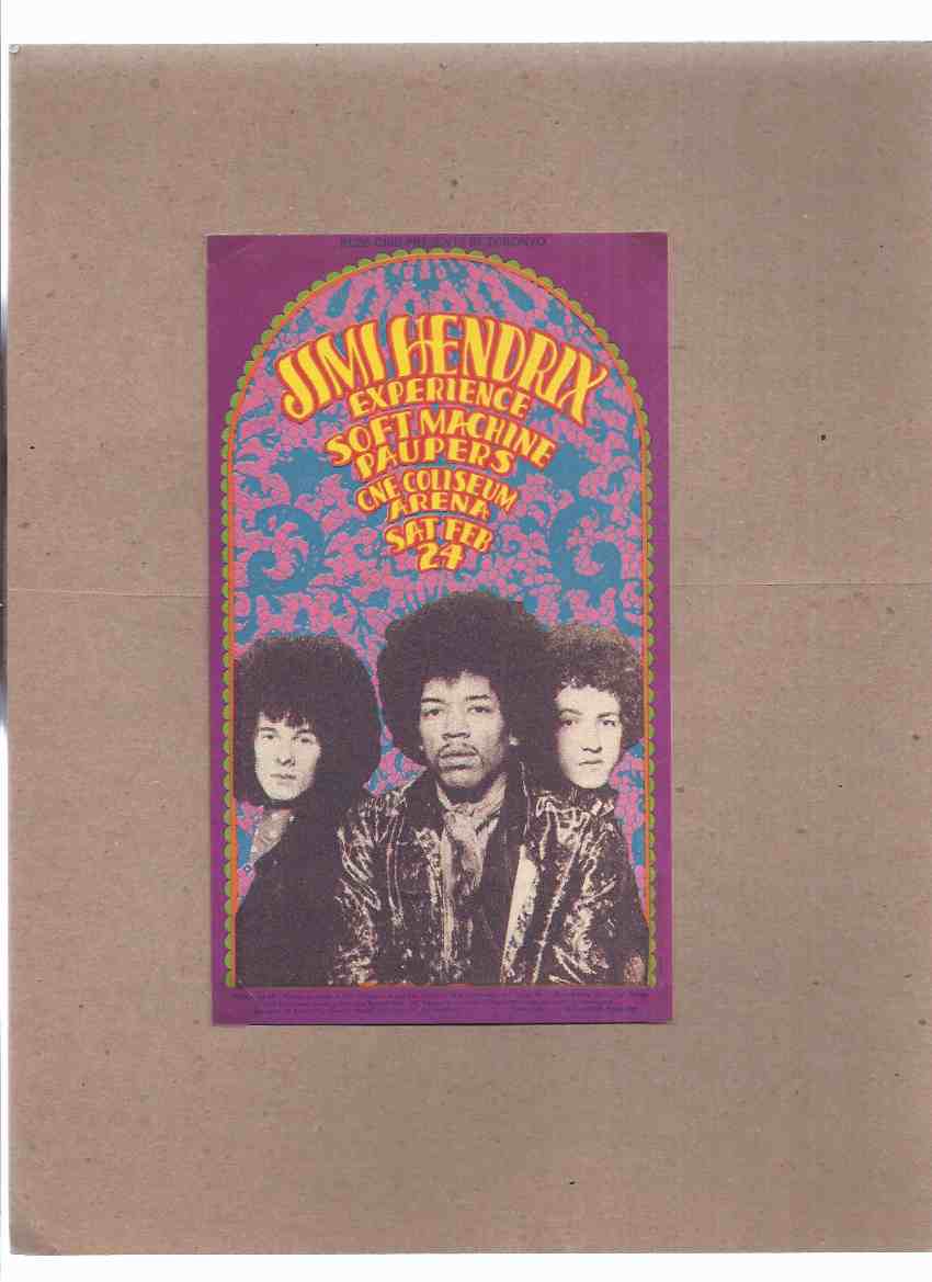 Image for Russ Gibb Presents in Toronto: Jimi Hendrix Soft Machine / Paupers - CNE Coliseum Arena Sat. Feb 24 ( 1968 Pstcard )