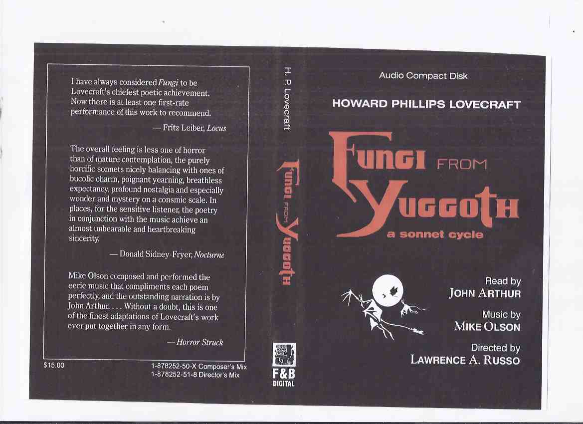 Image for Howard Phillips Lovecraft's Fungi from Yuggoth: A Sonnet Cycle -by H P Lovecraft ( Audio Compact Disk / CD ) / Fedogan & Bremer 2001