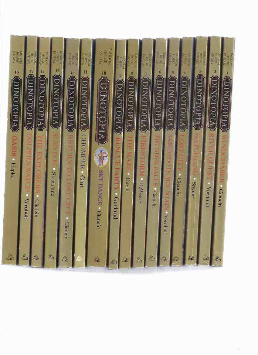 Image for 16 Volumes: Windchaser; River Quest; Hatchling; Lost City; Sabertooth Mountain; Firestorm; The Maze; Rescue Party; Sky Dance; Chomper; Return to Lost City; Explorers; Dolphin Watch; Oasis -DINOTOPIA Series