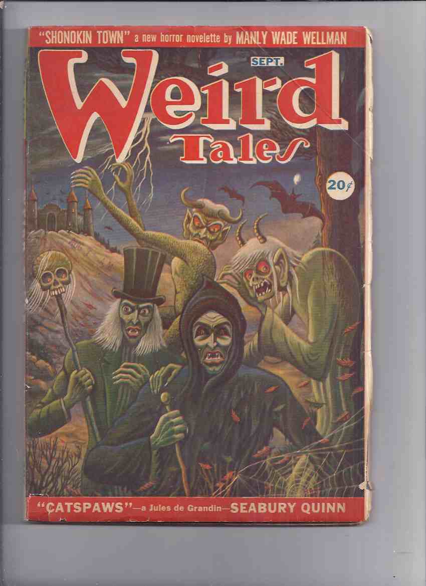 Image for Canadian issue Weird Tales Pulp ( Magazine ) September 1946  (Shonokin Town; Catspaws; The Night; The Wings; Man Who Told the Truth; Cinnabar Redhead; Ghost; Once There Was an Elephant; The Shingler; For Love of a Phantom; Nixie's Pool, etc )( Canada )
