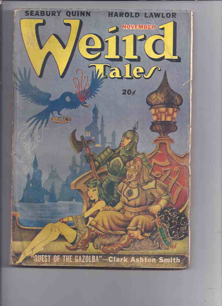Image for Canadian issue Weird Tales Pulp ( Magazine ) November 1947  (Quest of the Gazolba; Mrs Pellington's Assists; Damp Man Returns; House of Cards; Occupant of the Crypt; Pale Criminal; Girdle of Venus; The Others Said; The Stranger )( Canada )