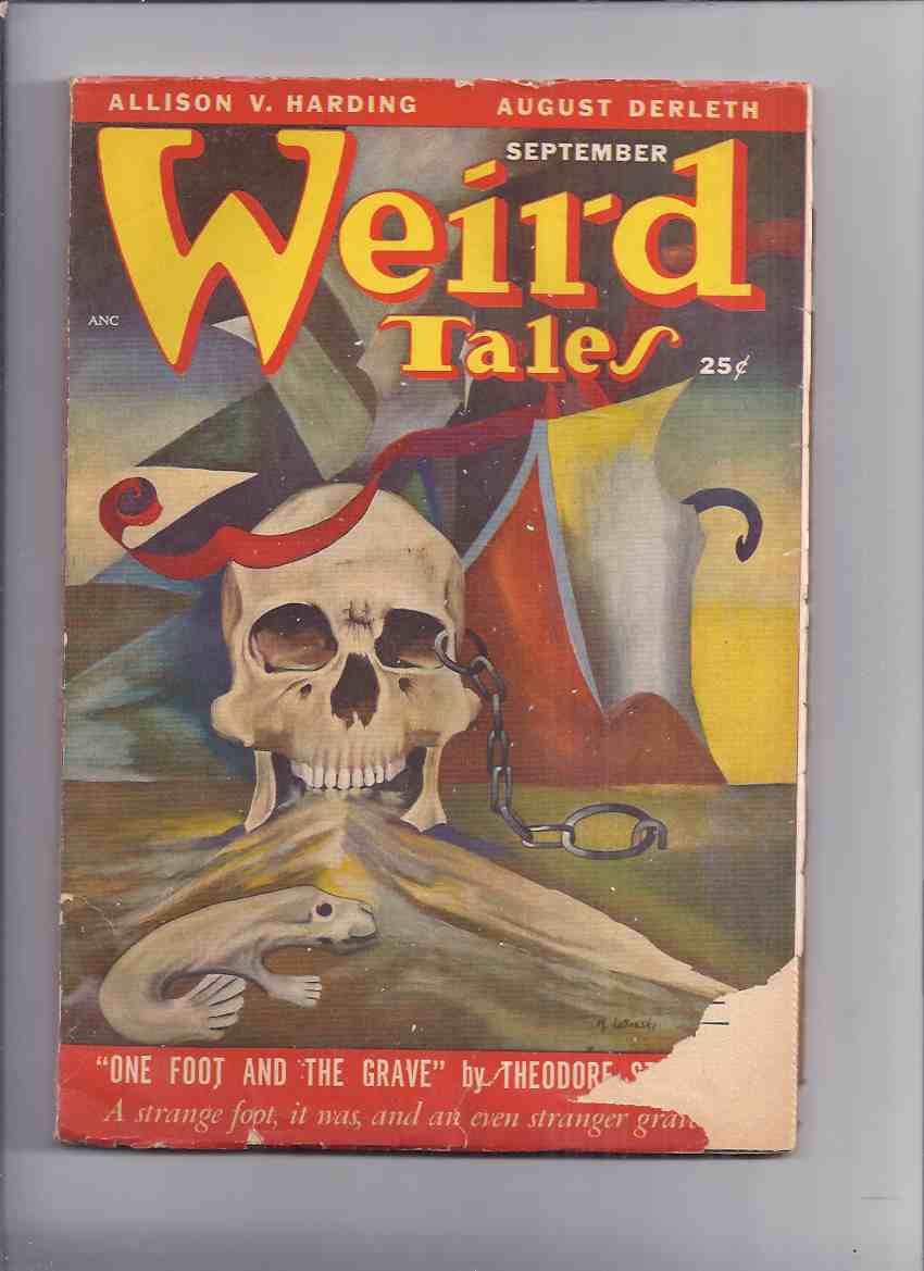 Image for Canadian issue Weird Tales Pulp ( Magazine ) September 1949 ( One Foot and the Grave; Deep Drowse; Rainbow Jade; Country House; Slayers and the Slain; Shot-Tower Ghost; Blindman's Buff; Thinker; Woman on the Balcony; Weirdisms )( Canada )