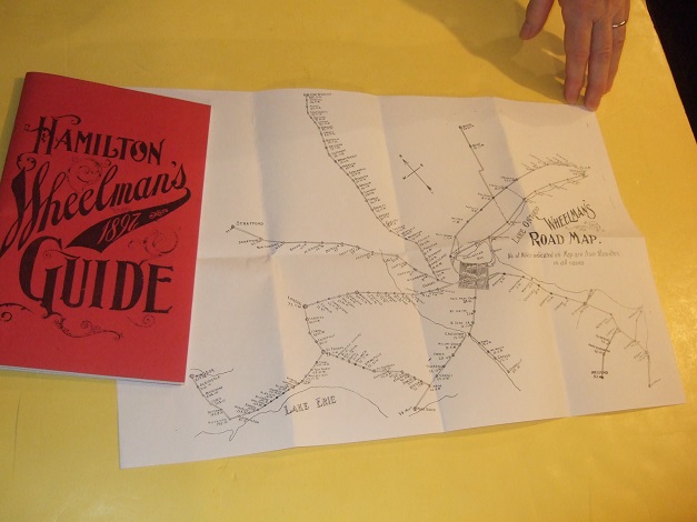 Image for 1897 Wheelman's Guide with Map Giving a Description of Eight Different Routes from Hamilton (to Burlington; Toronto; Port Dover; Stratford; Owen Sound; Niagara Falls; Windsor & List & names leading Bicycle Clubs)( Ontario Cycling )
