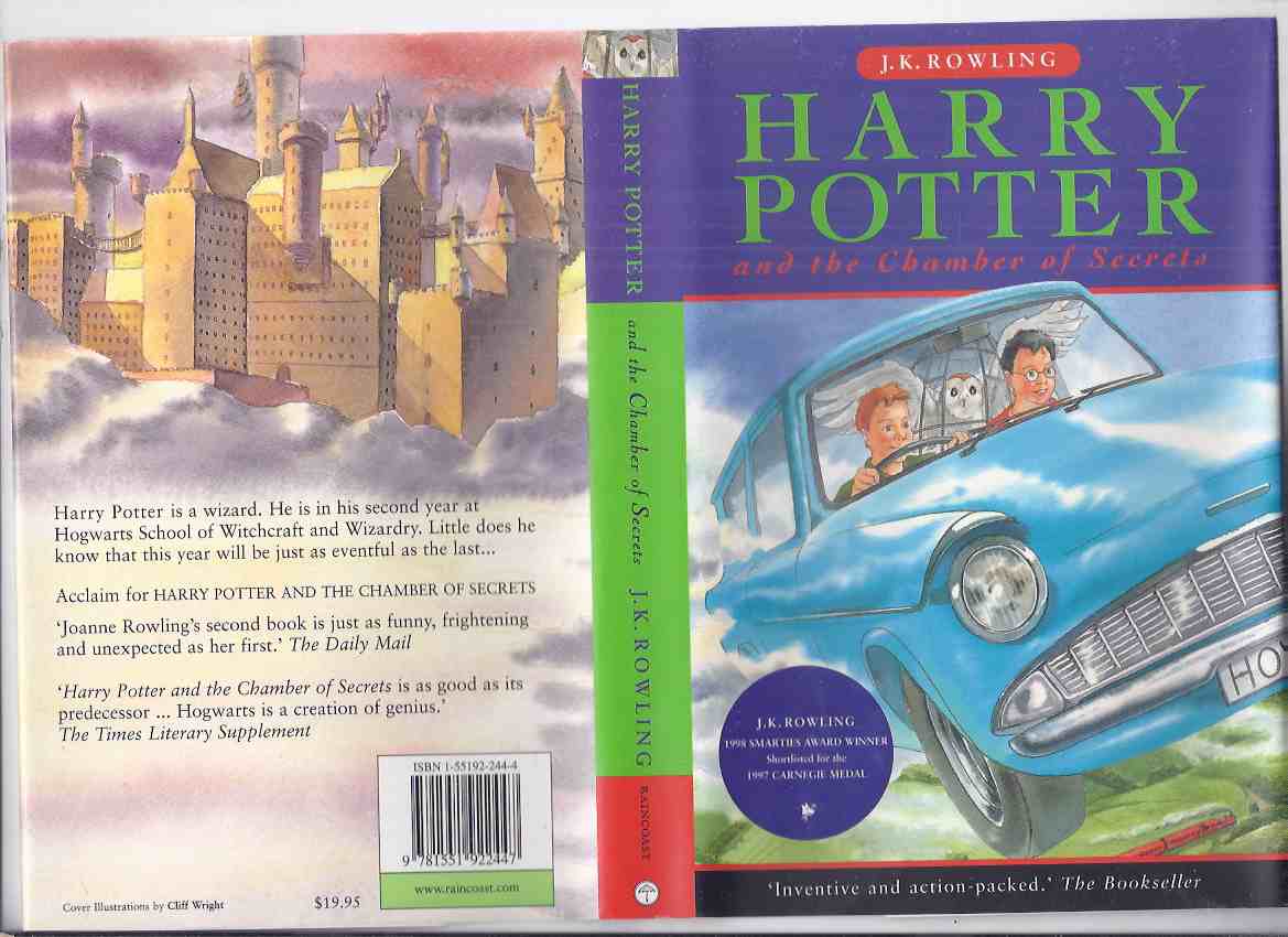 Image for The 1st Canadian Edition of Harry Potter and the Chamber of Secrets ---book 2 of the Harry Potter Series -by J K Rowling ( Volume Two )( First Edition, Full Number Line )