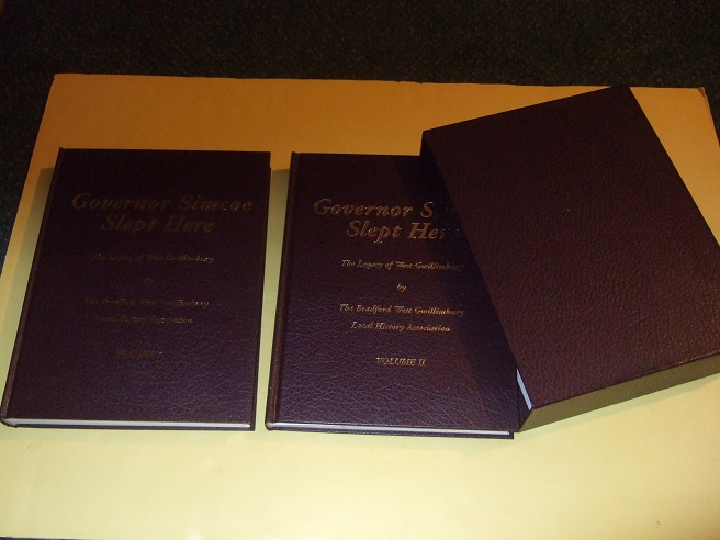 Image for TWO BOOKS in SLIPCASE + CD:  Governor Simcoe Slept Here: Legacy of West Gwillimbury, Bradford West Gwillimbury Local History Association, Volume 1 and 2 ( i & ii / One & Two )( Simcoe County, Ontario )( Bond Head, Coulson's Hill; Holland Marsh Area, etc)