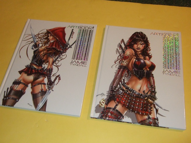 Image for TWO VOLUMES:  Artbook 001 & 002 -by Jamie Tyndall -Signed Hardcover Copies ( Book 1 & 2 / One and Two )(inc: Wonder Woman; Wolverine; Elektra; Bayonetta; Catwoman; Green Lantern; Harley Quinn; Dead Mouse; Princess Leia; Supergirl; Assassin's Creed; etc)