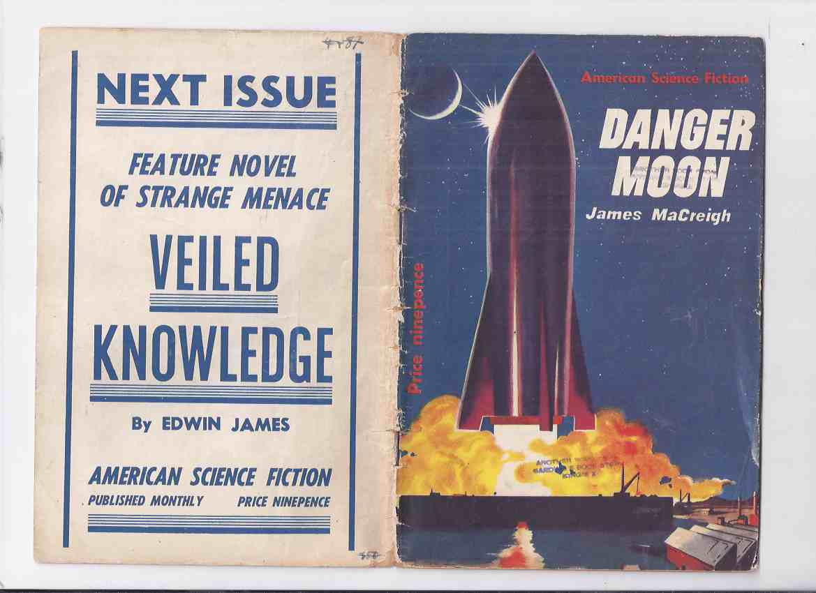 Image for Danger Moon ---American science Fiction Series ---by James MaCreigh ( Frederik Pohl ) ---a signed Copy (AKA:  Red Moon  of Danger )