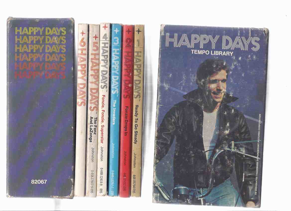 Image for SIX VOLUMES in SLIPCASE:  Happy Days Boxed Set:  Ready to go Steady; Fonzie Drops In; The Invaders; Fonzie, Fonzie Superstar; The Fonz and LaZonga; The Bike Tycoon  1, 2, 3, 4, 5, 6 ( Slipcased / Box / Boxed Set )