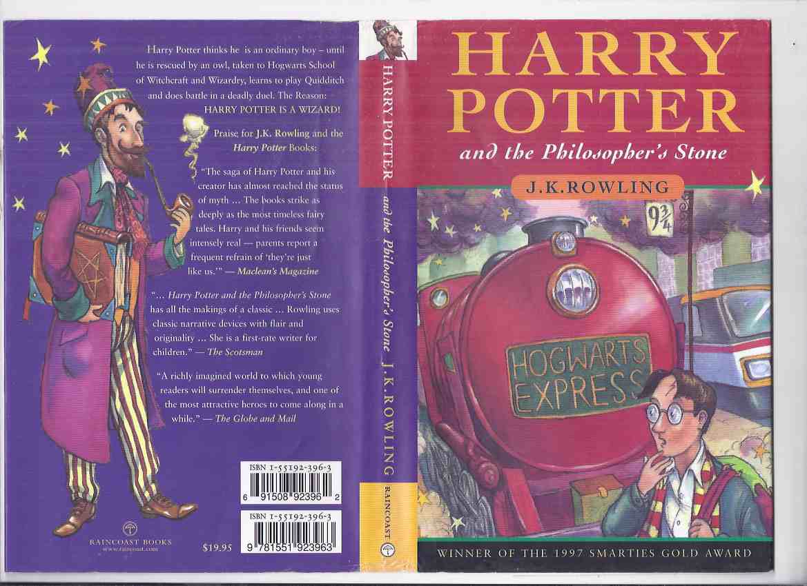 Image for Harry Potter and the Philosopher's Stone ( AKA: Sorcerer's Stone ) --book 1 of the Series -by J K Rowling ( Volume One )