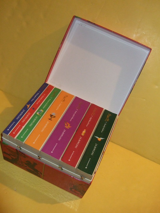 Image for SEVEN Volumes in BOX: Harry Potter & the Philosopher's Stone ( AKA: Sorcerer's Stone ); Chamber of Secrets; Prisoner of Azkaban; Goblet of Fire; Order of the Phoenix; Half Blood Prince; Deathly Hallows --book 1, 2, 3, 4, 5, 6, 7  ( Philosophers )