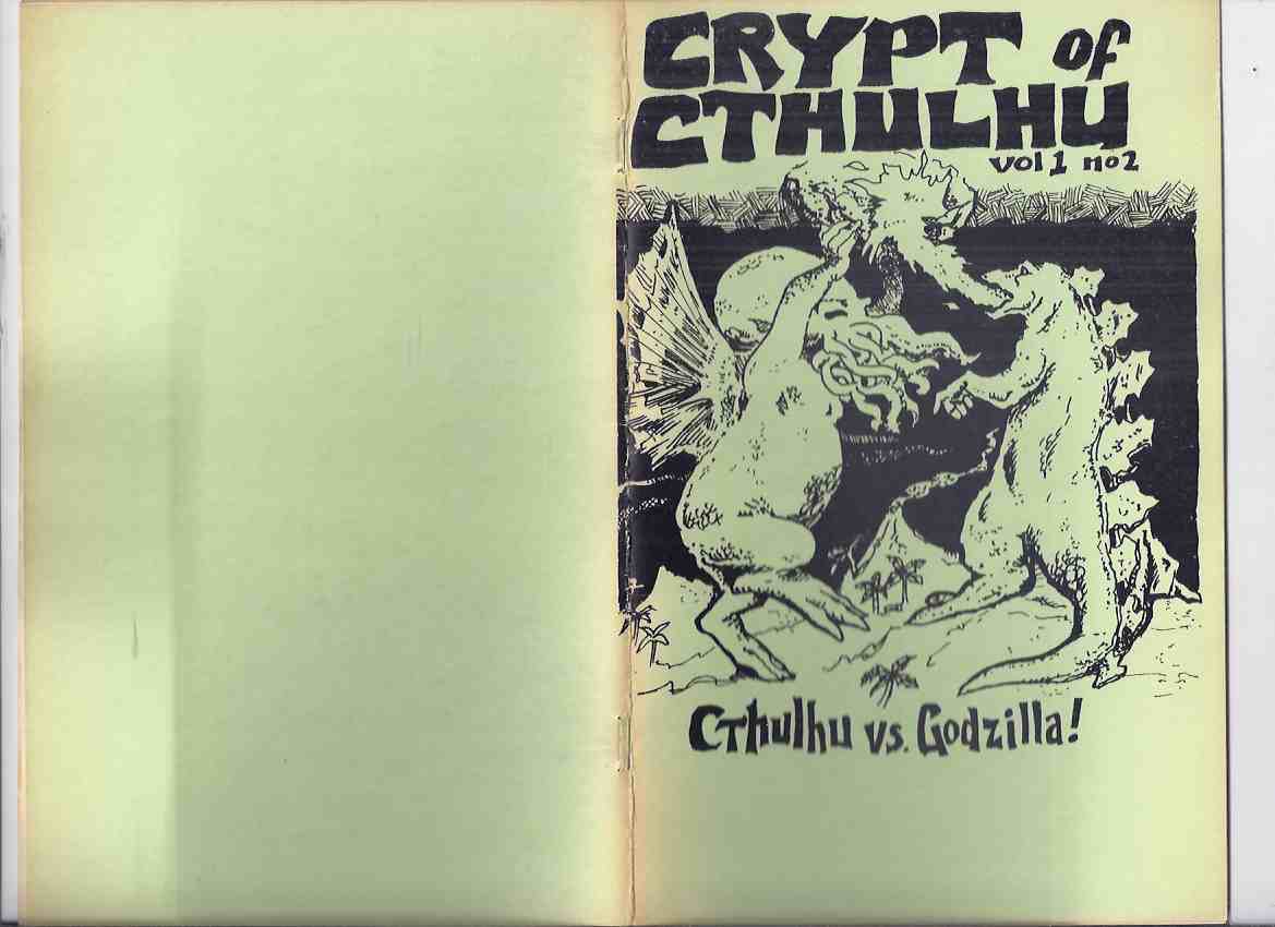 Image for Crypt of Cthulhu, Volume 1, # 2, Yuletide 1981:  Cthulhu Vs. Godzilla  (inc. The Statement of Lin Carter; Fun Guys from Yuggoth; What Was "The Corpse-Eating Cult of Leng?"; etc)