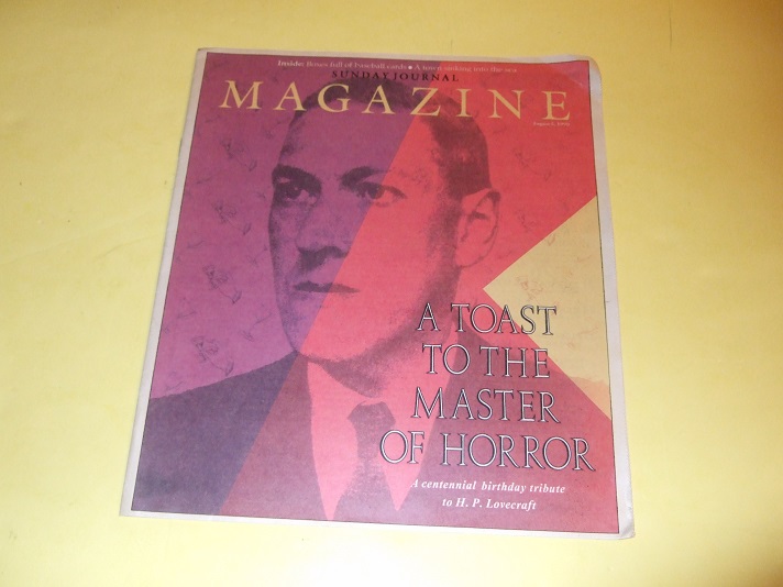 Image for The Providence Sunday Journal Magazine: A Toast to the Master of Horror, a Centennial Birthday Tribute to H P Lovecraft (includes an Article on Baseball Cards and Collecting; Camp Ellis; etc)
