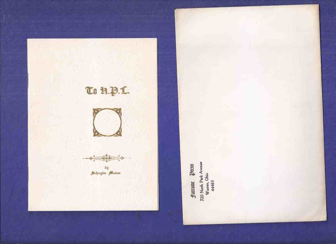 Image for To H.P.L. -by Schuyler Moone, Illustrated By C M James (signed )( HPL / H P Lovecraft / Howard Phillips )