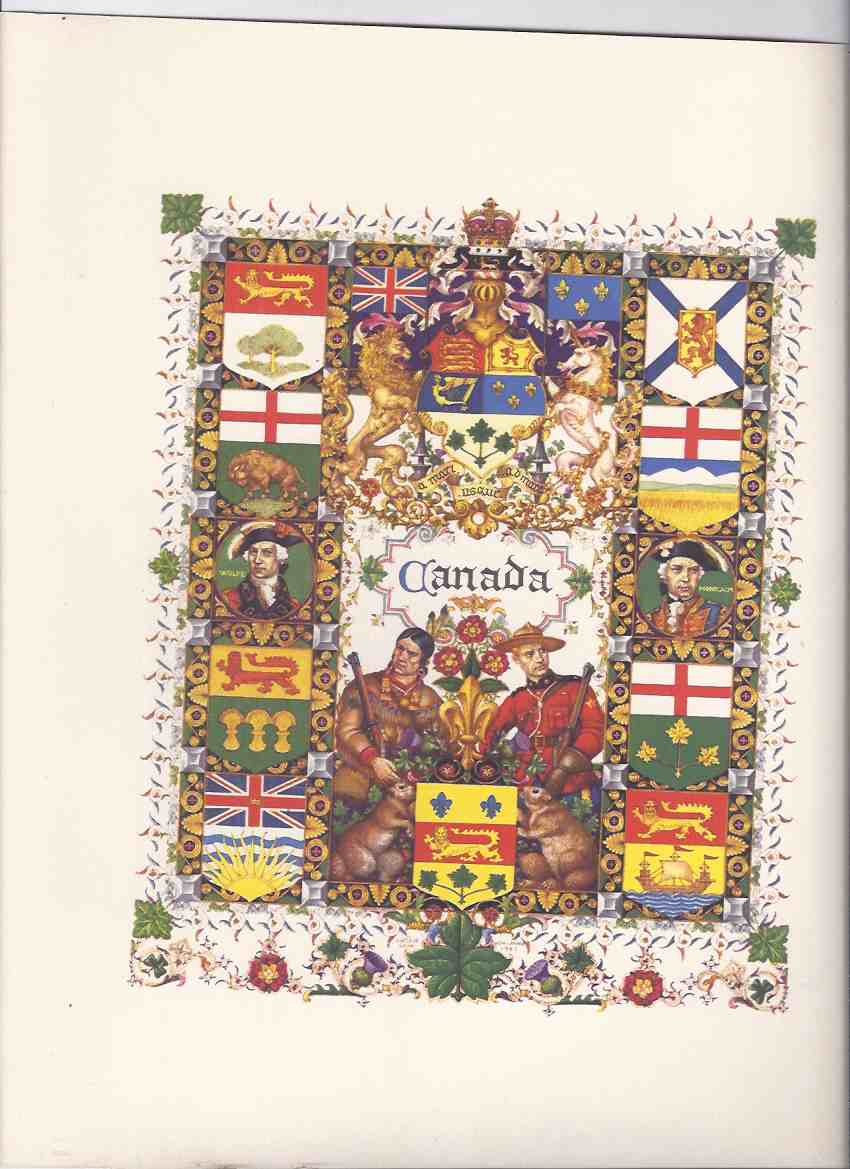 Image for United Nations Series / Portfolio - CANADA ---by Arthur Szyk  ( Page for The Dominion of Canada )