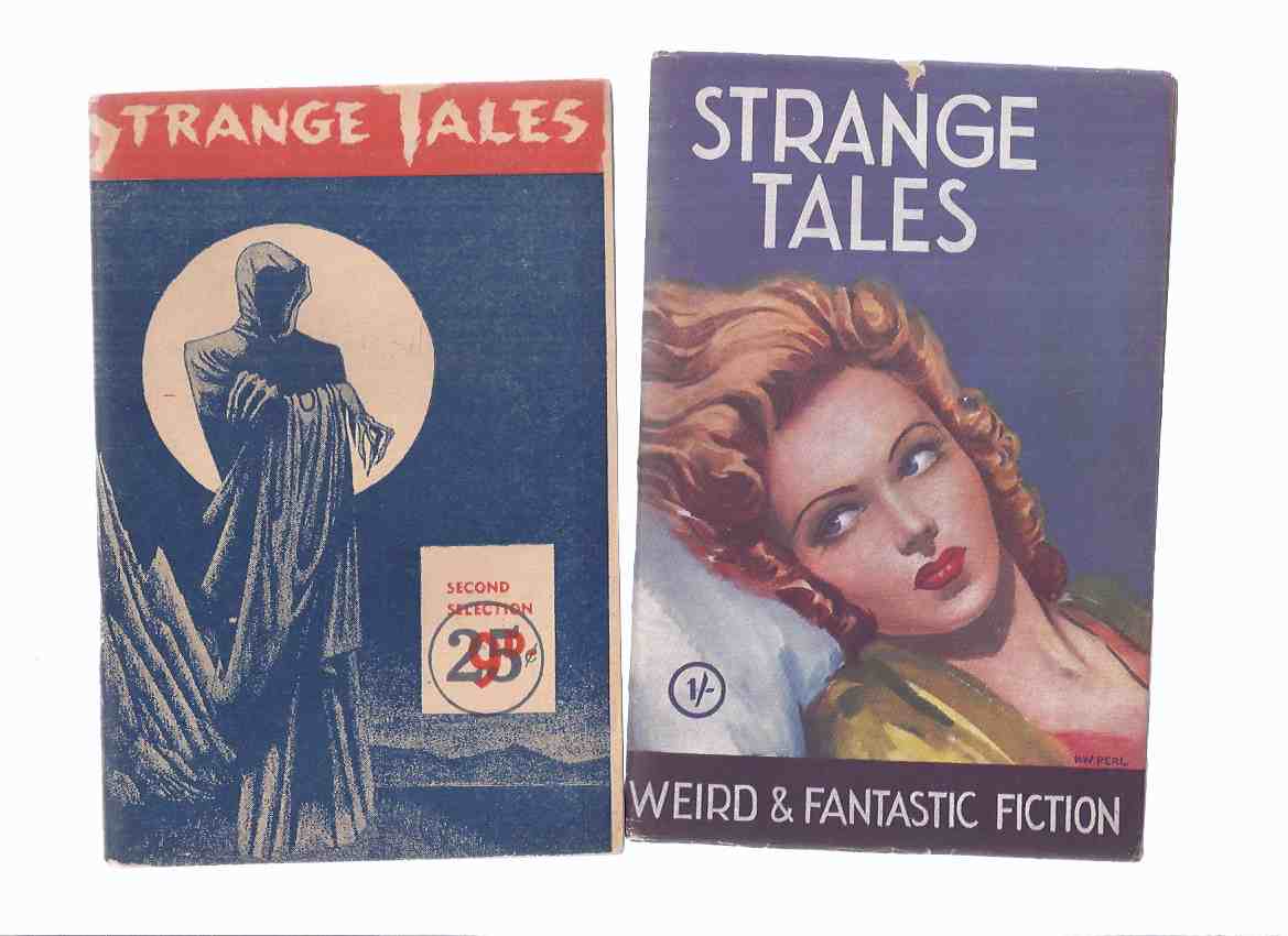 Image for Strange Tales Issue # 1, 2 -TWO VOLUMES / Utopian Publications (inc.Non-Stop Mars; Pink Elephants; Brain of Ali Khan; Hunters from Beyond; Experiment in Murder; The Tombstone; Moon Devils; Cool Air; The Manikin; Nameless Offspring; Sorcerer's Jewel etc)