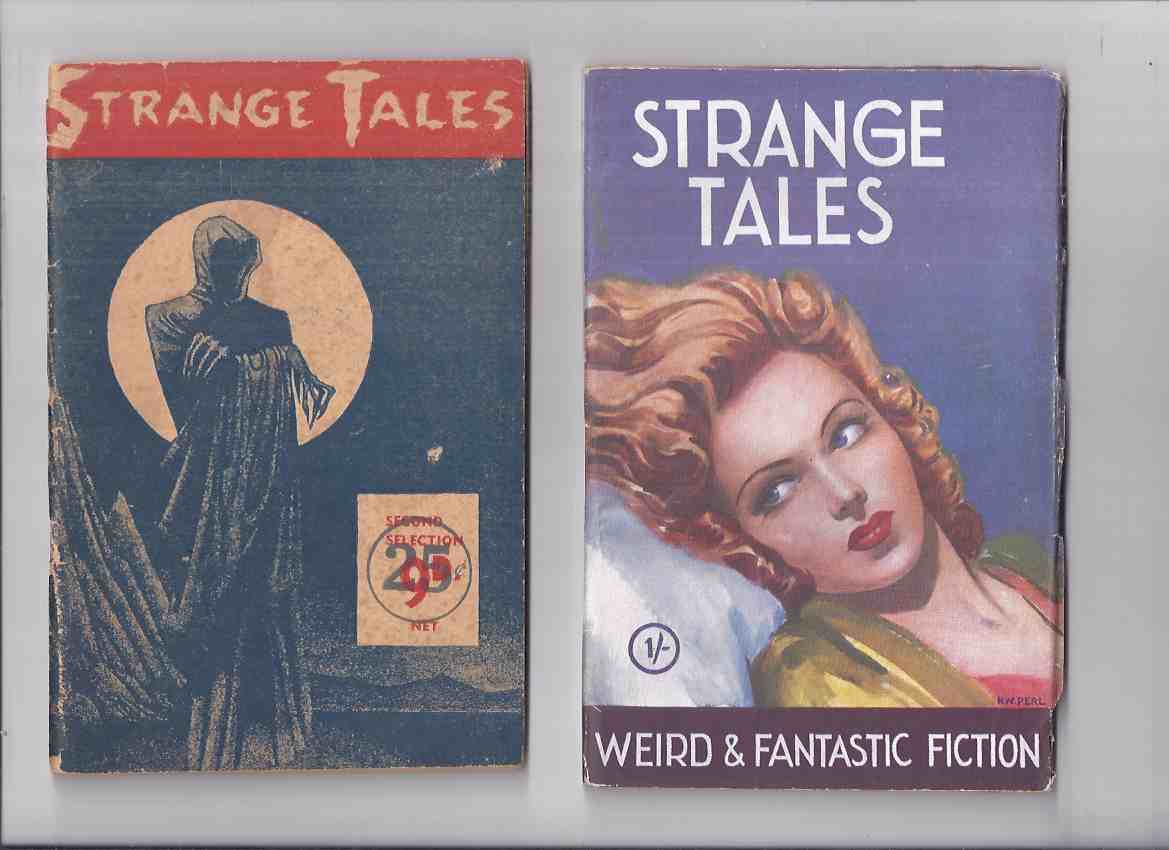 Image for Strange Tales Issue # 1, 2 -TWO VOLUMES / Utopian Publications (inc.Non-Stop Mars; Pink Elephants; Brain of Ali Khan; Hunters from Beyond; Experiment in Murder; The Tombstone; Moon Devils; Cool Air; The Manikin; Nameless Offspring; Sorcerer's Jewel etc)