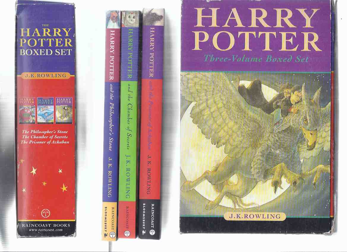 Image for THREE VOLUME Boxed set:  Harry Potter & the Philosopher's (aka Sorcerer's ) Stone; -the Chamber of Secrets; -the Prisoner of Azkaban -THREE Books in a Slipcase ( Box / Boxed / Slipcased Set )( Vol. 1, 2, 3 )