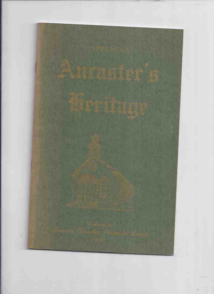 Image for Ancaster's Heritage - APPENDIX (to Volume 1 ) / Ancaster Township Historical Society