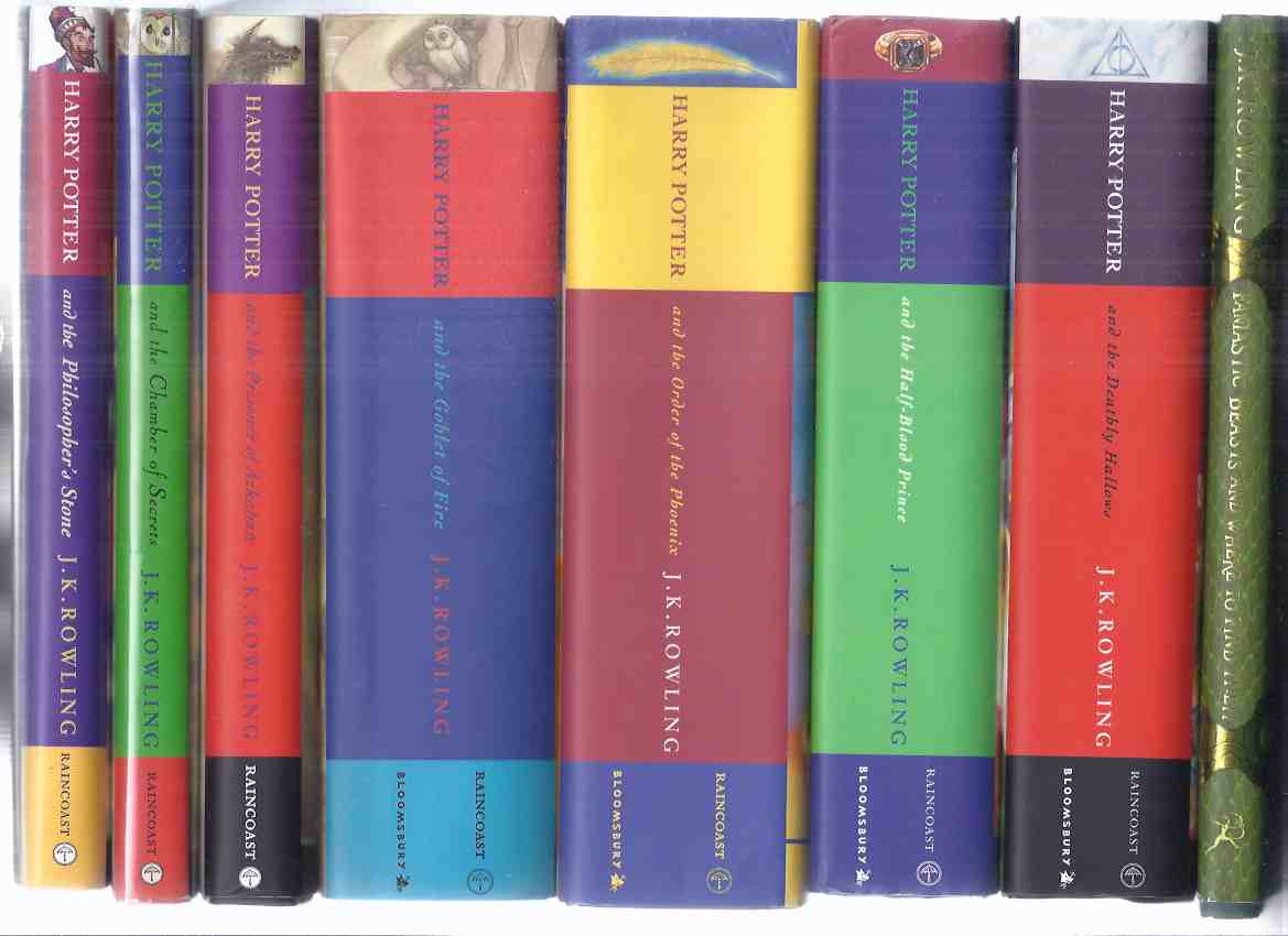 Image for 8 Volumes:  Harry Potter & Philosopher's Stone ( AKA: Sorcerer's Stone ); Chamber of Secrets (SIGNED); Prisoner of Azkaban; Goblet of Fre; Order of Phoenix; Half Blood Prince; Deathly Hallows book 1 2 3 4 5 6 7 + Fantastic Beasts ( Philosophers )