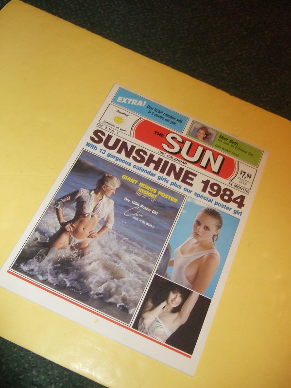 Image for Sunshine Calendar 1984 / The ( Toronto ) Sun ( Sunshine Girls ) (with Large Fold-out Poster of Cherie ( Currie ), Miss Nude World )
