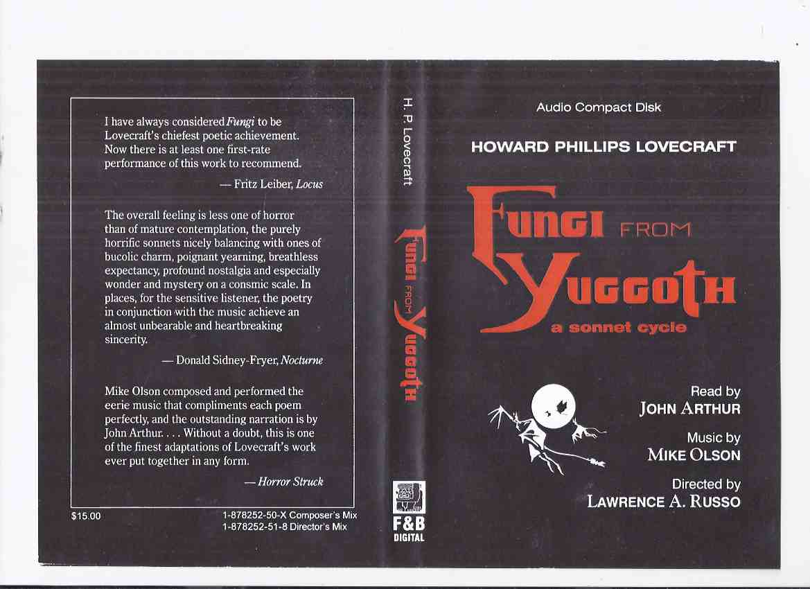 Image for Howard Phillips Lovecraft's Fungi from Yuggoth: A Sonnet Cycle -by H P Lovecraft ( Audio Compact Disk / CD ) / Fedogan & Bremer 2001 ( 1 of 30 copies )