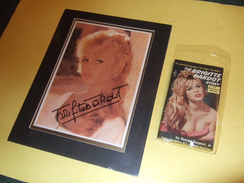 Image for The Brigitte Bardot Story ---with Exclusive Photos ---The Uncensored Biography of the French SEX Kitten ---with an image Signed By BARDOT