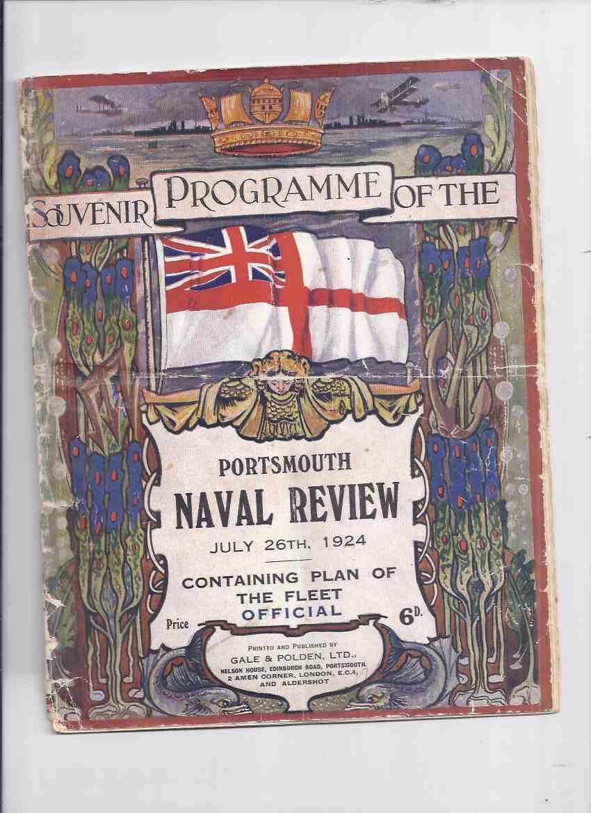 Image for Souvenir Programme of the Portsmouth Naval Review July 26th 1924 Containing Plan of The Fleet Official ( Program for the Spithead Review )
