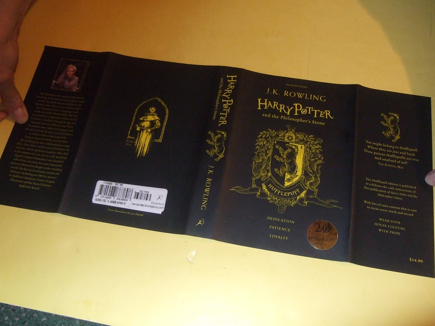 Image for Harry Potter and the Philosopher's Stone -book 1 of the Series -by J K Rowling, Illustrated / Illustrations By Levi Pinfold  ( Volume One )( The 1st Bloomsbury HUFFLEPUFF / House Colours Edition / Twentieth / 20th Anniversary edition )