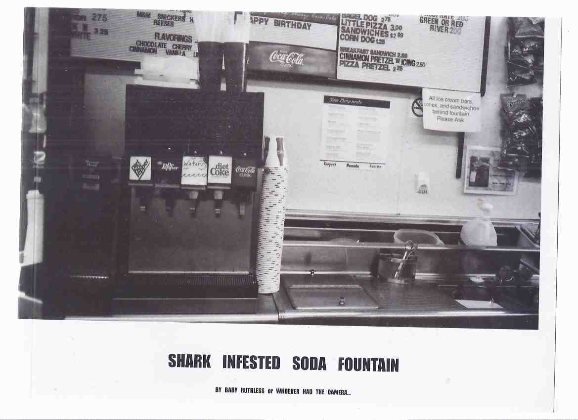Image for Shark Infested Soda Fountain by Baby Ruthless or Whoever Had the Camera ( The Dead Weather / Jack White, Jack Lawrence, Dean Fertita, Alison Mosshart )( Tour Photos )