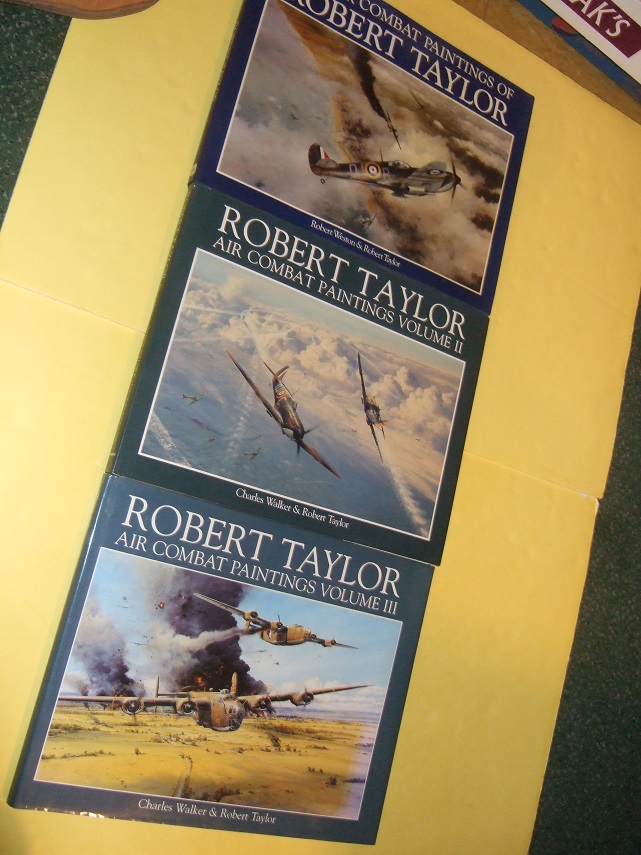 Image for THREE VOLUMES - ONE SIGNED:  The Air Combat Paintings of Robert Taylor, Volume i, ii, iii ( Book 1, 2, 3 / One, Two, Three ) ( Aviation Art /  Fighter Planes / Bombers / World War II / WWII )