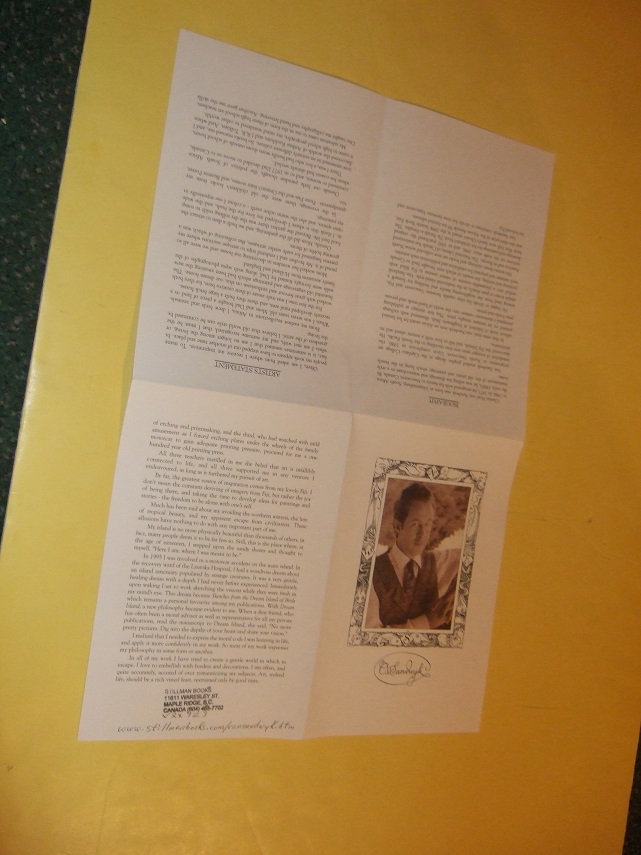 Image for EPHEMERA:  Biography / Artist's Statement  -by Charles Van Sandwyk