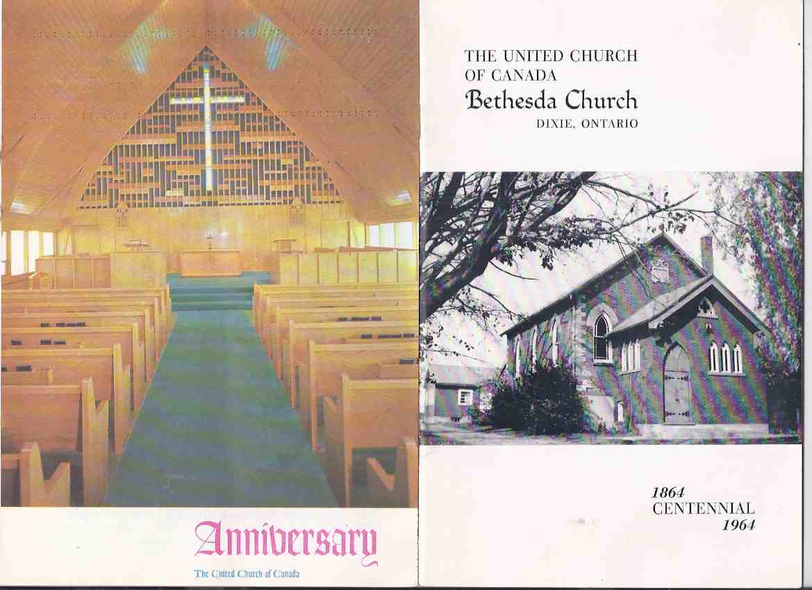 Image for The United Church of Canada Bethesda Church, Dixie, Ontario 1864 - 1964 Centennial ( Summerville / Mississauga, ON )( History )