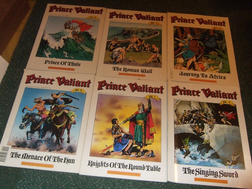 Image for 6 VOLUMES:  PRINCE VALIANT in the Days of King Arthur ( Book 2 The Singing Sword, 3 Knights of the Round table, 4 The Menace of the Hun, 6 Journey to Africa, 7 The Roman Wall, 8 Prince of Thule )( Book Two, Three, Four, Six, Seven, Eight )( vol. )