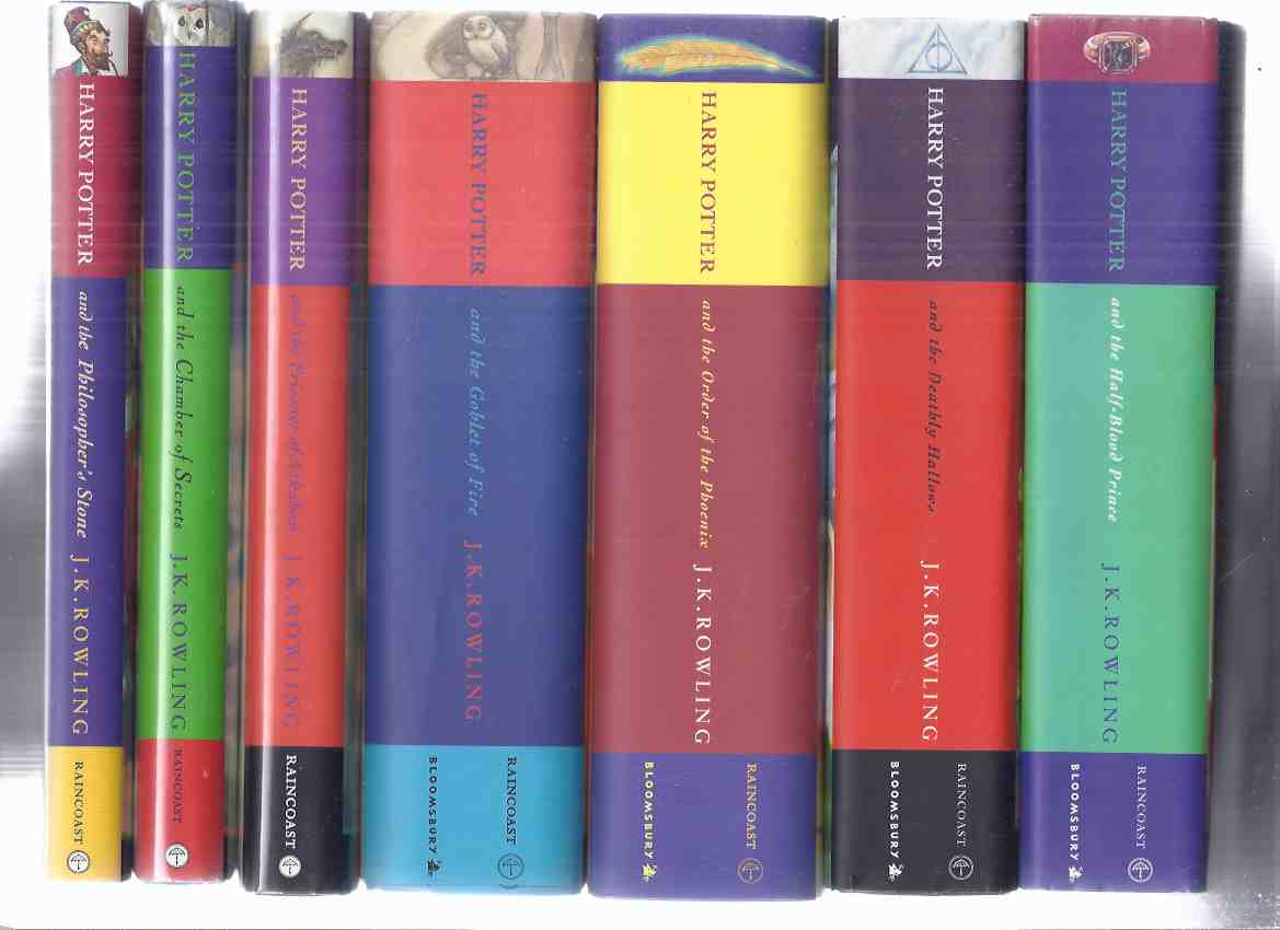 Image for SEVEN Volumes: Harry Potter & Philosopher's Stone; Chamber of Secrets; Prisoner of Azkaban; Goblet of Fire; Order of Phoenix; Half Blood Prince; Deathly Hallows book 1 2 3 4 5 6 7 -by J K Rowling ( one book signed -see description )