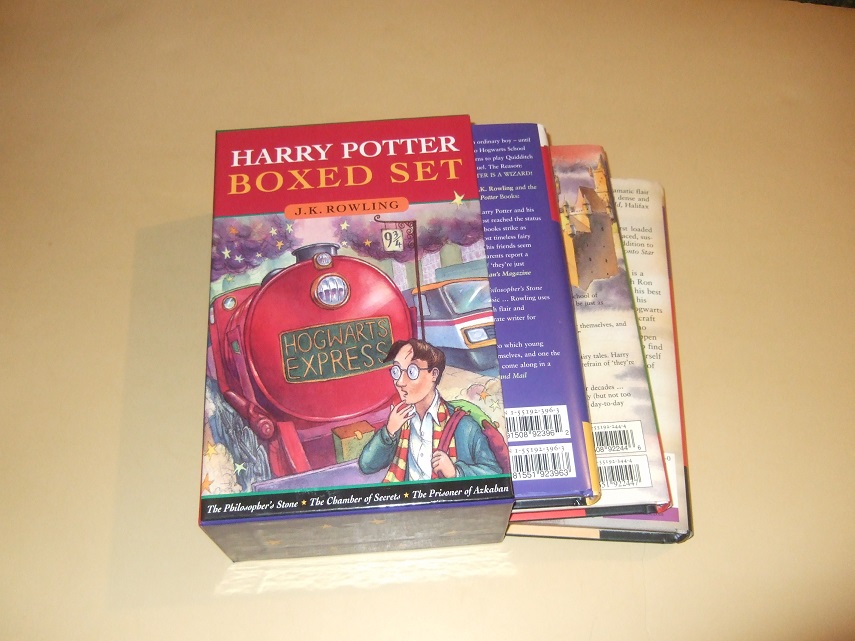 THREE BOOKS: Harry Potter: Harry Potter and the Philosopher's Stone ---with -and the Chamber of Secrets ---with -and the Prisoner of Azkaban ---Volumes 1, 2, 3 in a Slipcase ( Box / Boxed / Slipcased Set ) ( Aka Sorcerer's Stone )