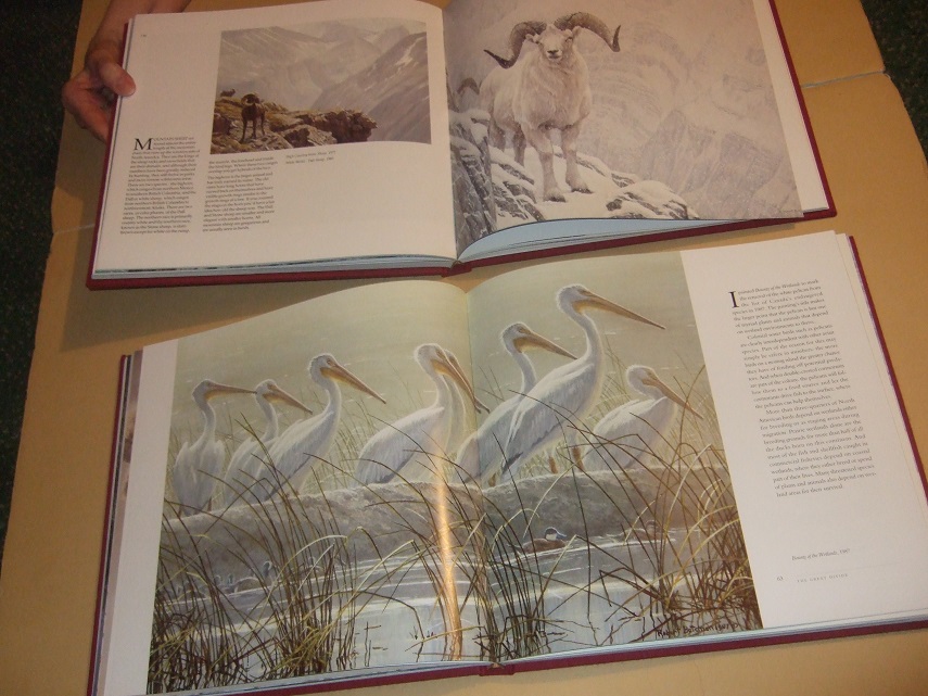 TWO VOLUMES in SLIPCASE - DeLuxe Edition: Natural Worlds ---with An Artist in Nature -by Robert Bateman ( with Slipcase belly band )